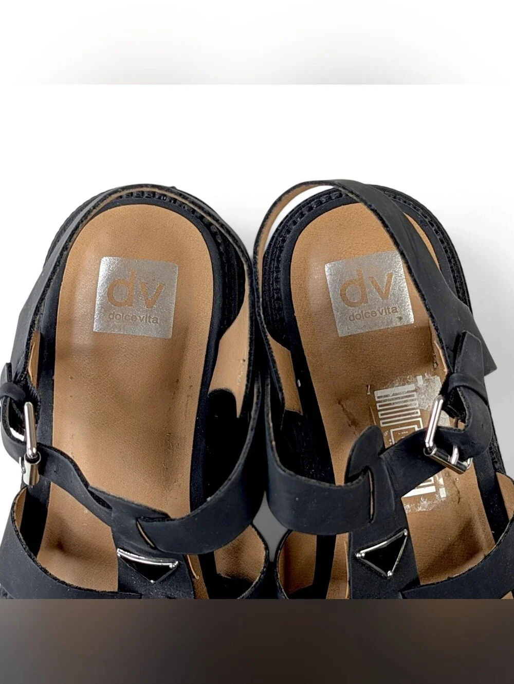 Dolce Vita Chunky Sandals Black Lug Sole Loera Size 11 Fisherman Platform Shoes